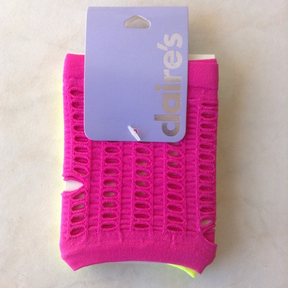 New 2 Pair Neon Fishnet Gloves - Picture 2 of 4